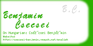 benjamin csecsei business card